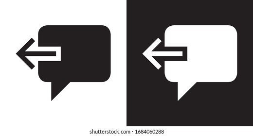 Previous Comment. Glyph Icon in White and Black Version.