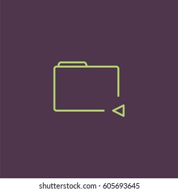 Previous file folder icon