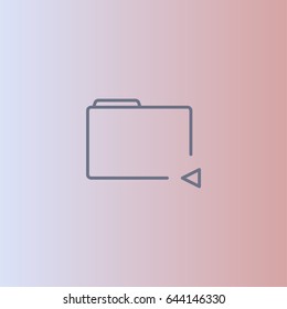 Previous file folder icon