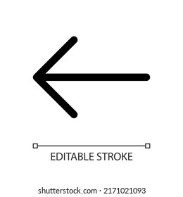 Previous file white linear ui icon. Return to song and video. Multimedia player. GUI, UX design. Outline isolated user interface element for app and web. Editable stroke. Arial font used