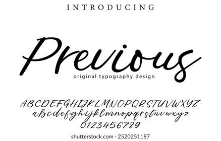 Pincel con estilo pintado con letras mayúsculas del Vector, alfabeto, tipografía