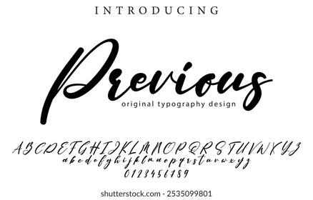 Pincel con estilo pintado con letras mayúsculas del Vector, alfabeto, tipografía