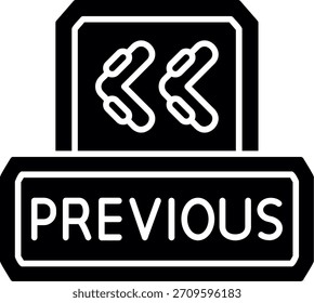Previous Glyph Style Icon Design
