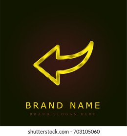 Previous golden metallic logo