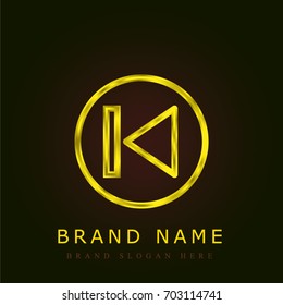 Previous golden metallic logo