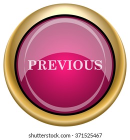 Previous icon. Internet button on white background. EPS10 vector.
