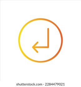 previous icon with isolated vektor and transparent background.
