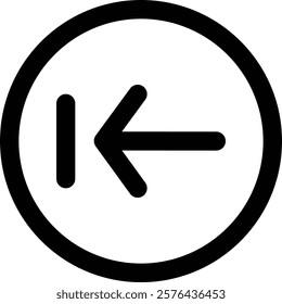 Previous Icon in Line Style