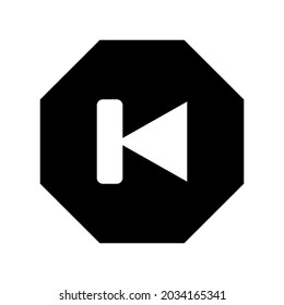 previous icon or logo isolated sign symbol vector illustration - high quality black style vector icons
