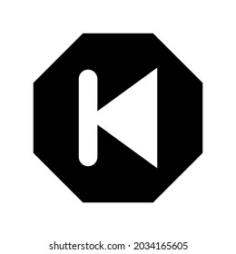 icono anterior o logotipo símbolo de signo aislado ilustración vectorial - iconos vectoriales de estilo negro de alta calidad
