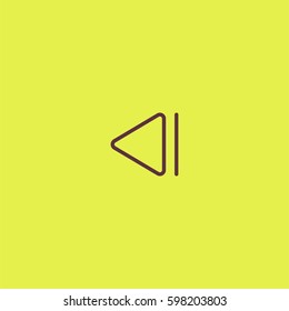 Previous icon. Media player button vector