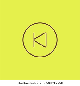 Previous icon. Media player button vector