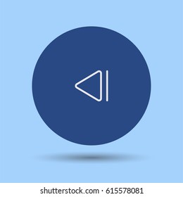 Previous icon. Media player button vector