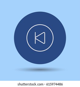 Previous icon. Media player button vector