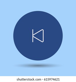 Previous icon. Media player button vector
