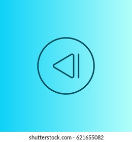 Previous icon. Media player button vector