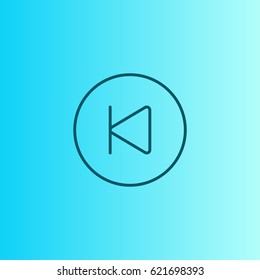 Previous icon. Media player button vector