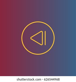 Previous icon. Media player button vector