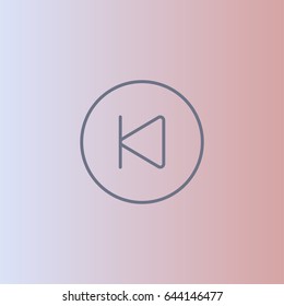 Previous icon. Media player button vector