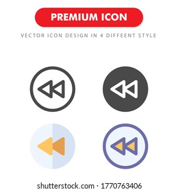 vorheriges Icon-Paket einzeln auf weißem Hintergrund. für Ihr Webdesign, Logo, App, UI. Vektorgrafik-Illustration und bearbeitbarer Strich. EPS10.