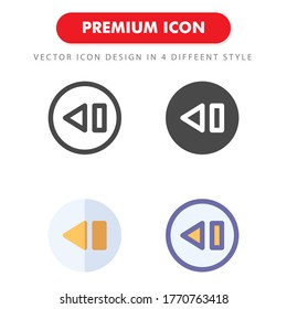previous icon pack isolated on white background. for your web site design, logo, app, UI. Vector graphics illustration and editable stroke. EPS 10.