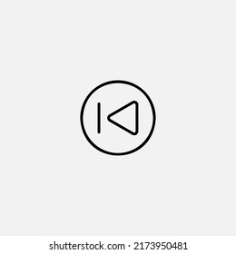 Previous icon sign vector,Symbol, logo illustration for web and mobile