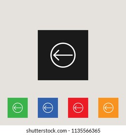 Previous icon, stock vector illustration, EPS10.