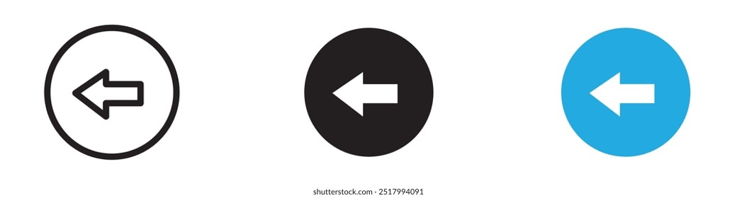 Previous icon thin line illustration