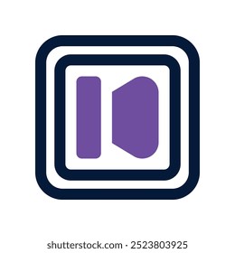 ícone anterior. vetor ícone de tom duplo para o seu site, móvel, apresentação e design de logotipo.