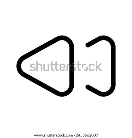 Previous Icon Vector Symbol Design Illustration