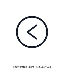 Previous/ left arrow icon in trendy style. Premium quality flat icon for trendy UI design.