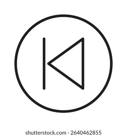 Previous Line Icon Backward Media Control Symbol