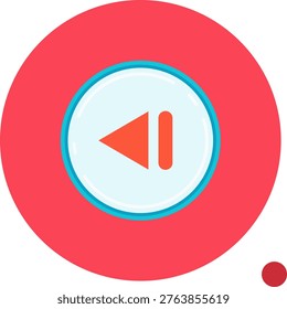 Previous Line vector Icon Design