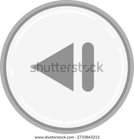Previous Line vector Icon Design