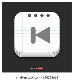Previous media player icon 