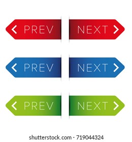 Previous next button sign vector
