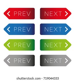 Previous next button sign vector