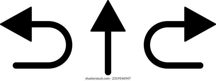 Previous, next icon symbol vector. Left, light Arrow icon symbol ilustration.