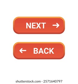 Previous and Next Navigation Buttons – Editable Vector Graphics for Web Design, User Interfaces, and App Navigation Elements