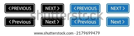 Previous and next page button set icon, Vector Illustration