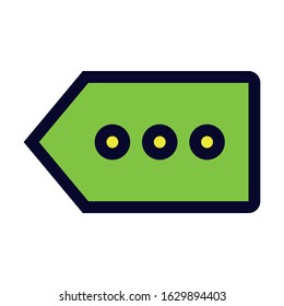 Previous Notifications Arrow. Simple Vector Color Icon.