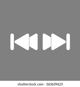 previous or rewind and next audio button on a gray background vector illustration 