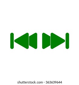 previous or rewind and next audio button on a white background vector illustration