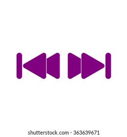 previous or rewind and next audio button on a white background vector illustration