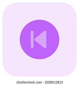 Botón de canción anterior en una aplicación de música