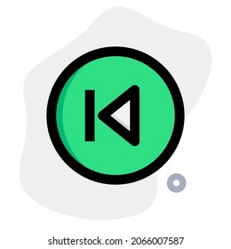 Previous song button on a music application