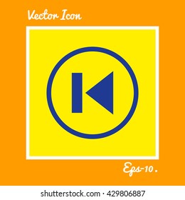 Previous track Icon. Eps-10.