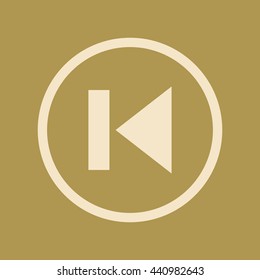 Previous Track Icon. Eps-10.
