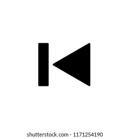Previous track icon vector.