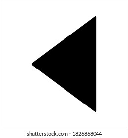 Previous track icon vector, clip art. Also useful as logo, web UI element, symbol, graphic image, transparent silhouette and illustration.